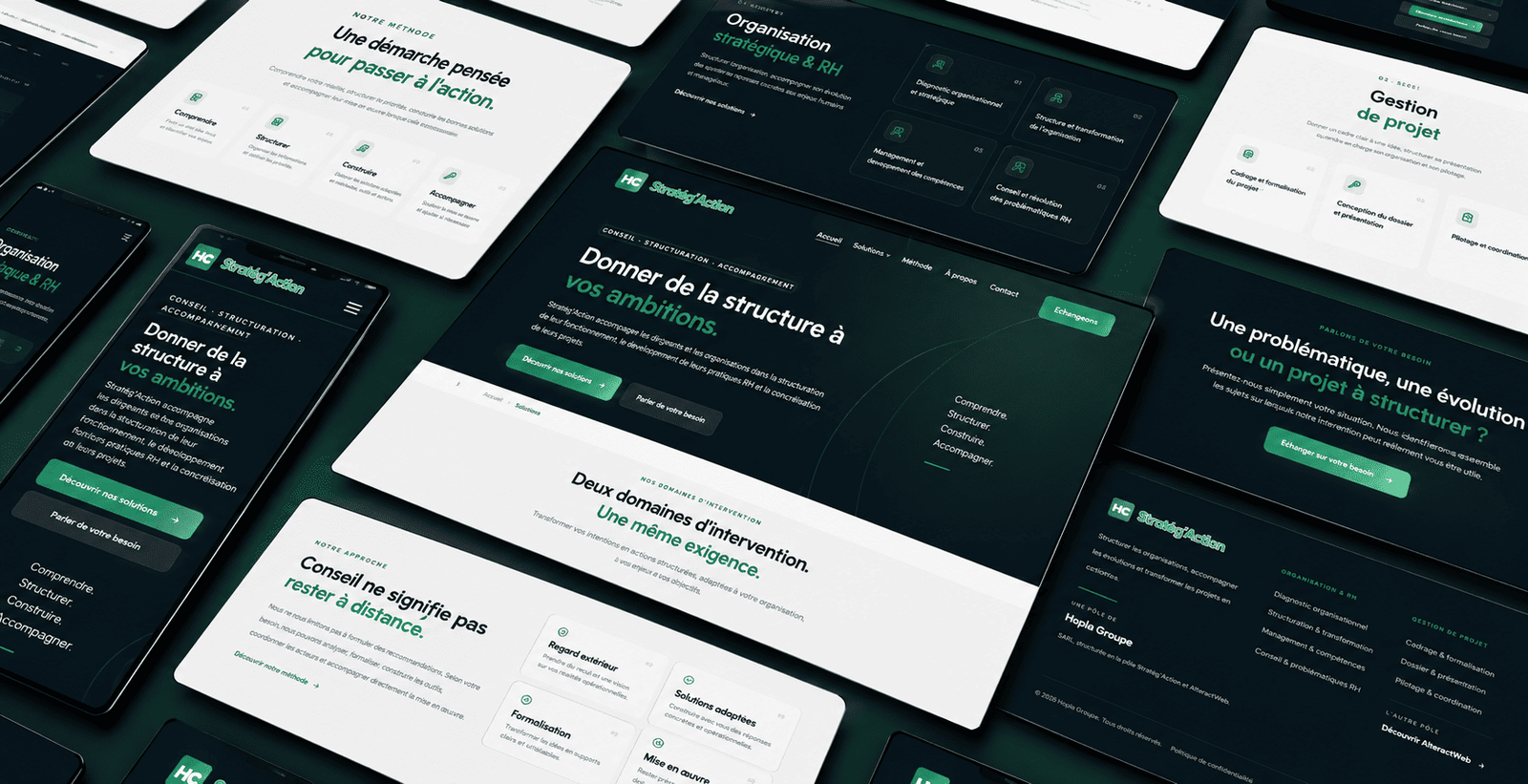 STRATÉG’ACTION · ORGANISATION & RH · GESTION DE PROJET